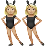 Women With Bunny Ears: Medium-Light Skin Tone Emoji 👯🏼‍♀️ image - Apple style