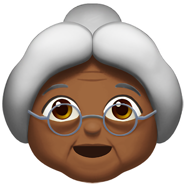 Old Woman: Medium-Dark Skin Tone