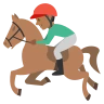 Horse Racing: Medium-Dark Skin Tone Emoji 🏇🏾 image - EmojiTwo style