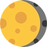 Símbolo de luna gibosa menguante Emoji 🌖 image - Skype style