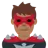 Man Supervillain: Medium-Dark Skin Tone