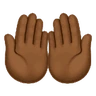 Palms Up Together: Medium-Dark Skin Tone Emoji 🤲🏾 image - Huawei Harmony OS style
