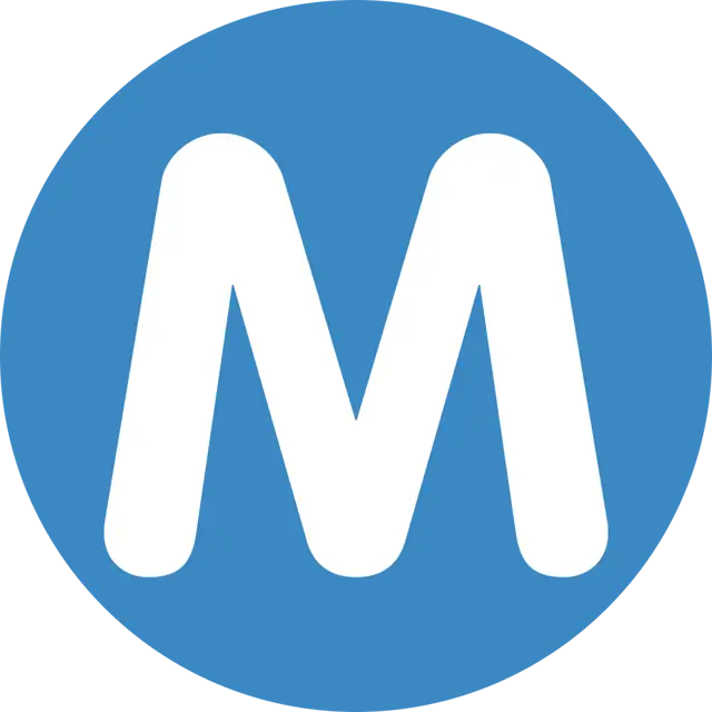 Círculo latino mayúscula M