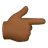 Backhand Index Pointing Right: Medium-Dark Skin Tone