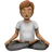Person In Lotus Position: Medium Skin Tone