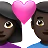 Couple With Heart: Woman, Man, Dark Skin Tone