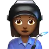 Woman Factory Worker: Medium-Dark Skin Tone Emoji 👩🏾‍🏭 image - Apple style