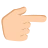 Backhand Index Pointing Right: Medium-Light Skin Tone