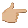 Backhand Index Pointing Right: Medium-Light Skin Tone Emoji 👉🏼 image - Google Noto Color Animated style