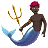 Merman: Dark Skin Tone