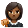 Woman Judge: Medium-Dark Skin Tone Emoji 👩🏾‍⚖️ image - WhatsApp style