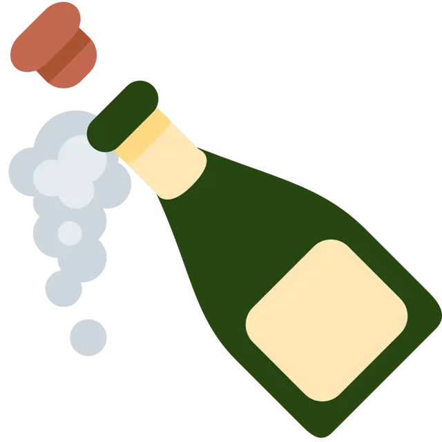Bottle With Popping Cork