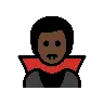 Man Vampire: Dark Skin Tone Emoji 🧛🏿‍♂️ image - OpenMoji style