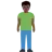 Man Standing: Dark Skin Tone