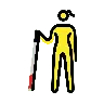 Woman With White Cane Emoji 👩‍🦯 image - OpenMoji style