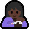 Breast-Feeding: Dark Skin Tone Emoji 🤱🏿 image - Microsoft Windows 10 Segoe UI Emoji style
