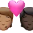 Kiss: Person, Person, Medium Skin Tone, Dark Skin Tone
