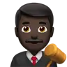 Man Judge: Dark Skin Tone Emoji 👨🏿‍⚖️ image - Apple style