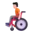 Person In Manual Wheelchair: Light Skin Tone