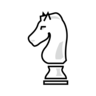 Fehér sakk lovag ♘ image - Emojidex style