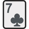 Playing Card Seven of Clubs 🃗 image - EmojiTwo style