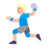 Man Playing Handball: Medium-Light Skin Tone