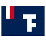 Flag: French Southern Territories Emoji 🇹🇫 image - SerenityOS style