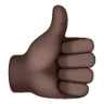 Thumbs Up: Dark Skin Tone Emoji 👍🏿 image - Samsung style