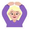 Woman Gesturing Ok: Medium-Light Skin Tone Emoji 🙆🏼‍♀️ image - Microsoft Classic 2D style