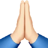 Folded Hands: Light Skin Tone Emoji 🙏🏻 image - Apple style