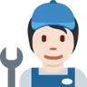 Mechanic: Light Skin Tone Emoji 🧑🏻‍🔧 image - Twitter / X (Twemoji) style