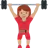 Woman Lifting Weights: Medium Skin Tone