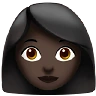 Woman: Dark Skin Tone Emoji 👩🏿 image - Apple style