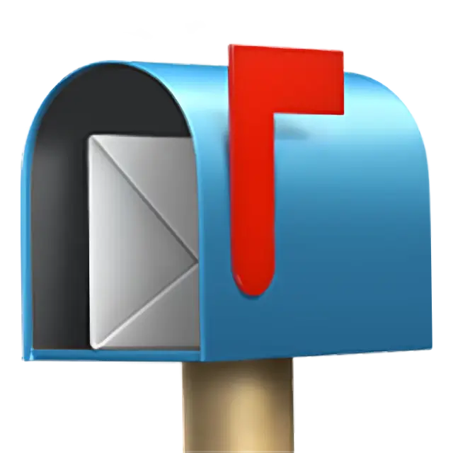 Open Mailbox With Raised Flag