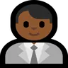 Man Office Worker: Medium-Dark Skin Tone Emoji 👨🏾‍💼 image - Microsoft Windows 10 Segoe UI Emoji style