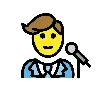 Man Singer Emoji 👨‍🎤 image - OpenMoji style