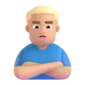 Man Pouting: Medium-Light Skin Tone Emoji 🙎🏼‍♂️ image - Microsoft 3D Fluent style