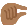 Pinching Hand: Medium-Dark Skin Tone Emoji 🤏🏾 image - Twitter / X (Twemoji) style
