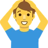 Man Gesturing Ok Emoji 🙆‍♂️ image - Skype style