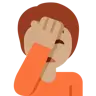 Person Facepalming: Medium Skin Tone Emoji 🤦🏽 image - Twitter / X (Twemoji) style