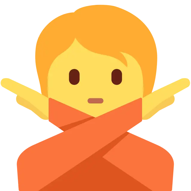 Person Gesturing No