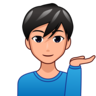 Man Tipping Hand: Medium-Light Skin Tone Emoji 💁🏼‍♂️ image - Emojidex style