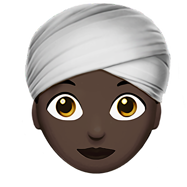 Woman Wearing Turban: Dark Skin Tone