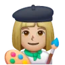 Woman Artist: Medium-Light Skin Tone Emoji 👩🏼‍🎨 image - Samsung style