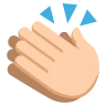 Clapping Hands: Medium-Light Skin Tone Emoji 👏🏼 image - EmojiTwo style