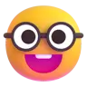 Visage de nerd Emoji 🤓 image - Microsoft 3D Fluent style