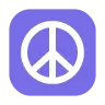 Peace Symbol Emoji ☮ image - Tossface style