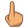 Backhand Index Pointing Up: Medium Skin Tone Emoji 👆🏽 image - Emojidex style