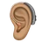 Ear With Hearing Aid: Medium Skin Tone