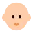 Woman: Light Skin Tone, Bald